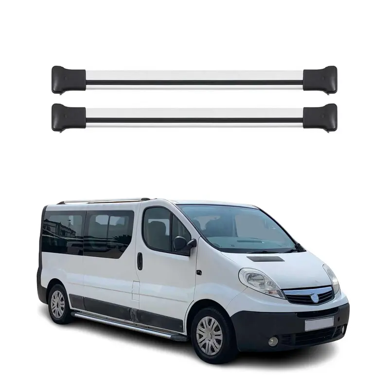 Barres de toit transversales pour Opel Vivaro A 2001-2014 Aluminium Gris