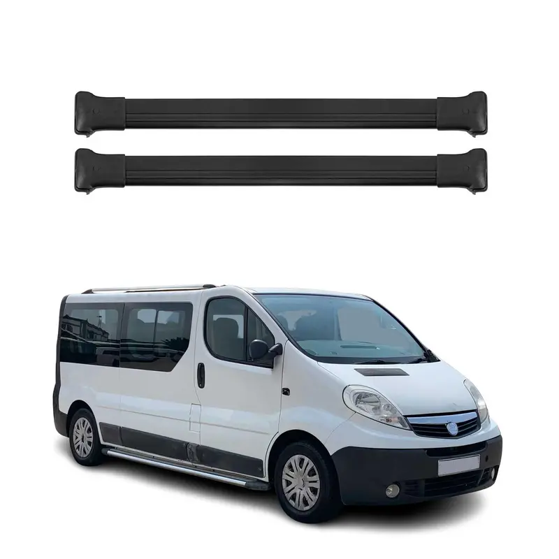 Barres de toit transversales pour Opel Vivaro A 2001-2014 Aluminium Noir