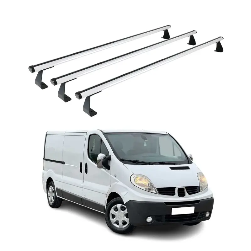 Barres De Toit Transversales Pour OPEL Vivaro A 2001-2014 Argenté Aluminium 3x