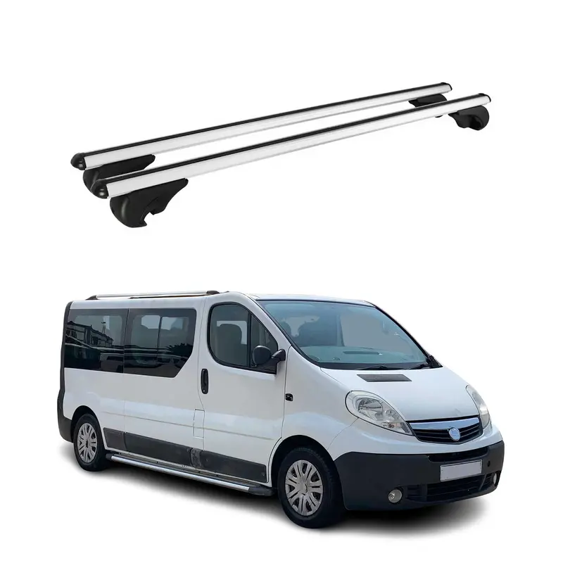Barres de toit Transversales pour Opel Vivaro A 2001-2014 TÜV Aluminium Gris 2x