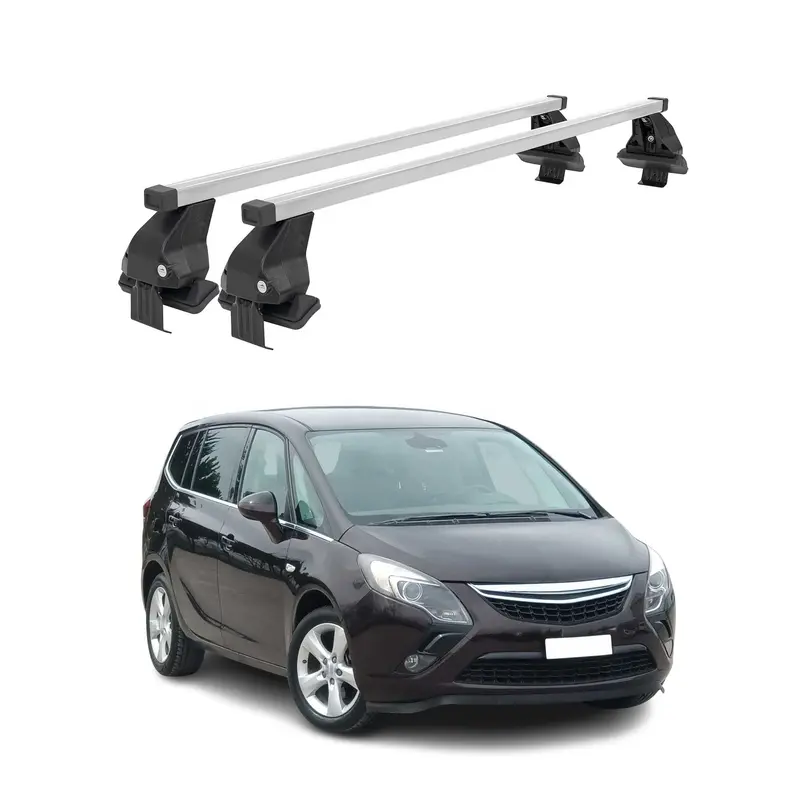 Barres de toit transversales pour Opel Zafira Tourer 2011-2019 Acier Gris