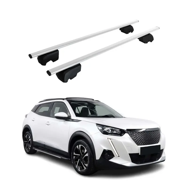 Barres de toit Transversales pour Peugeot 2008 II 2019-2026 ABE Gris