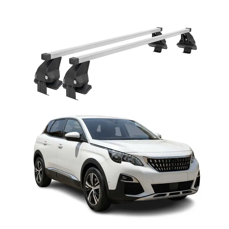 Barres de toit transversales pour Peugeot 3008 2016-2020 Gris