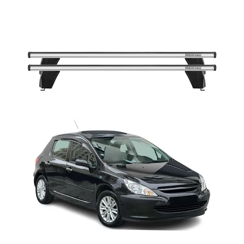 Barres de toit Transversales pour Peugeot 307 2001-2009 Alu Gris 2x 3 portes