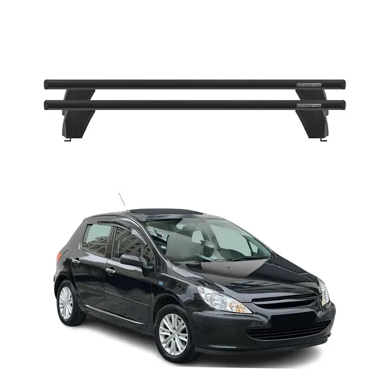 Barres de toit Transversales pour Peugeot 307 2001-2009 Alu Noir 2x 3 portes