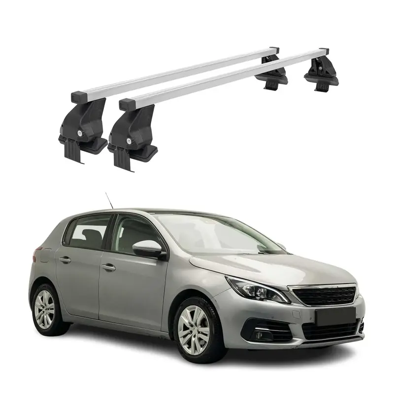 Barres de toit transversales pour Peugeot 308 2013-2021 Acier Gris