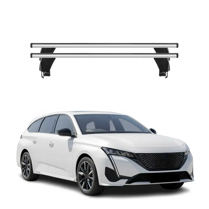 Barres de toit transversales pour Peugeot 308 Break III 2021-2026 Alu Gris 2x
