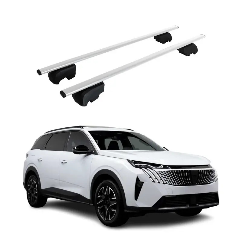 Barres de toit Transversales pour Peugeot 5008 III 2024-2026 Acier Gris 2Pcs