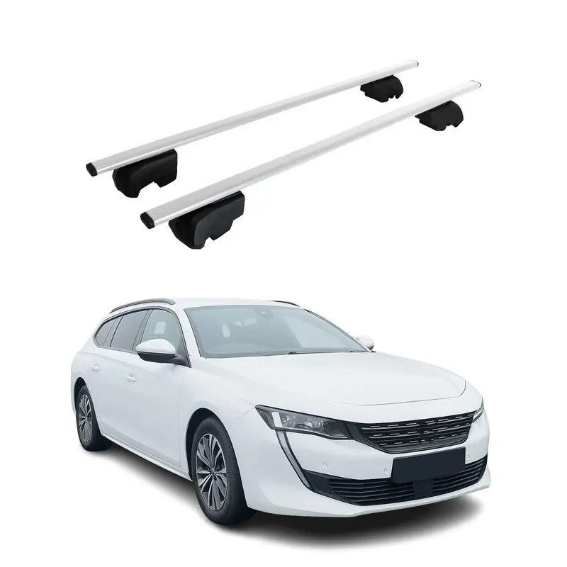 Barres de toit Transversales pour Peugeot 508 2019-2023 Acier Argent ABE