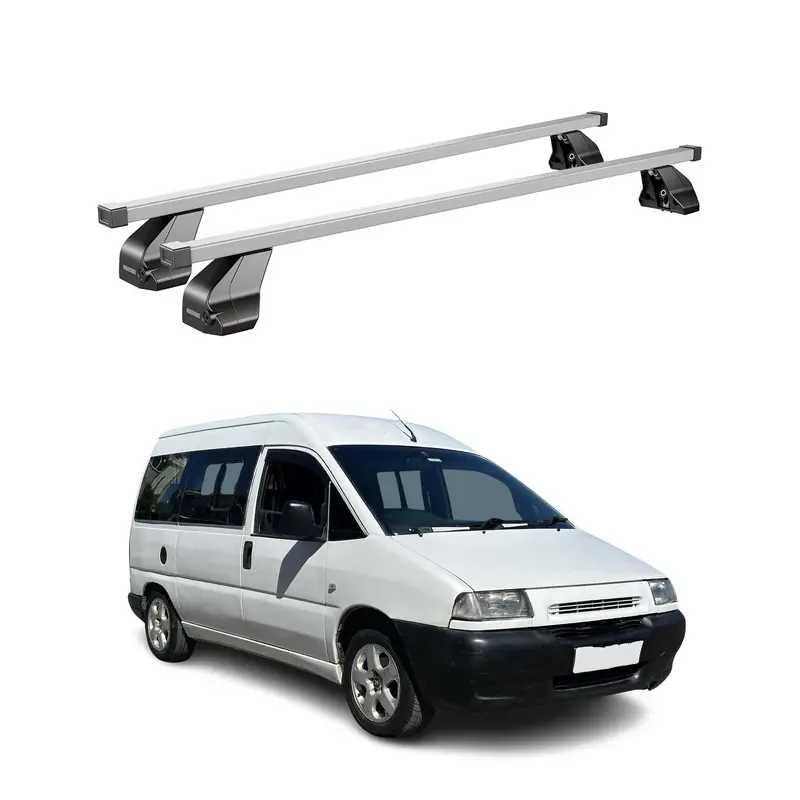 Barres de toit transversales pour Peugeot Expert 1995-2007 Acier Gris 2x
