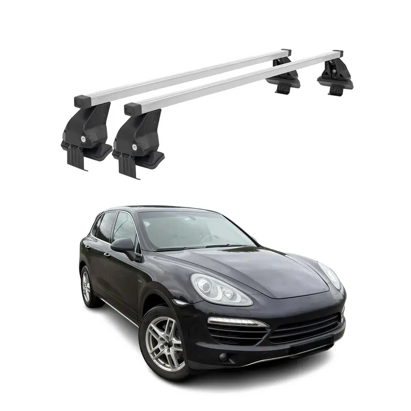 Barres de toit transversales pour Porsche Cayenne 2011-2017 Acier Gris