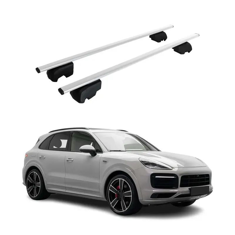 Barres de toit Transversales pour Porsche Cayenne 2019-2026 ABE Gris