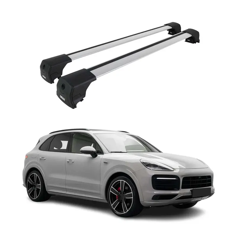 Barres De Toit Transversales pour Porsche Cayenne 9Y 2019-2023 Alu Gris ABE