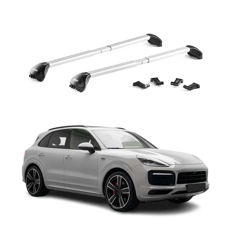 Barres de toit transversales pour Porsche Cayenne PO536 2019-2026 Alu Gris ABE