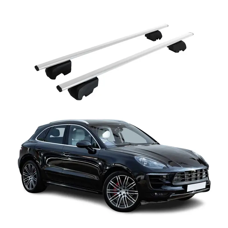 Barres de toit Transversales pour Porsche Macan 2014-2023 Acier Argent ABE