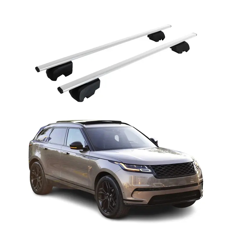 Barres de toit Transversales pour Range Rover Velar 2017-2023 Acier Argent ABE
