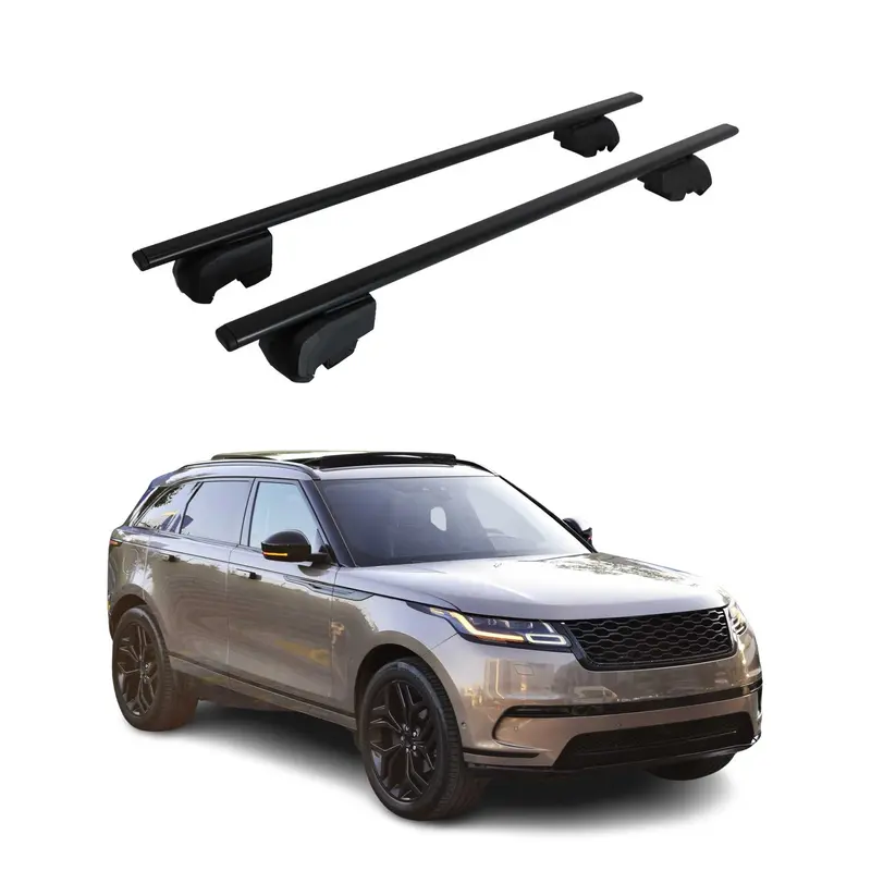 Barres de toit Transversales pour Range Rover Velar 2017-2023 Acier Noir ABE