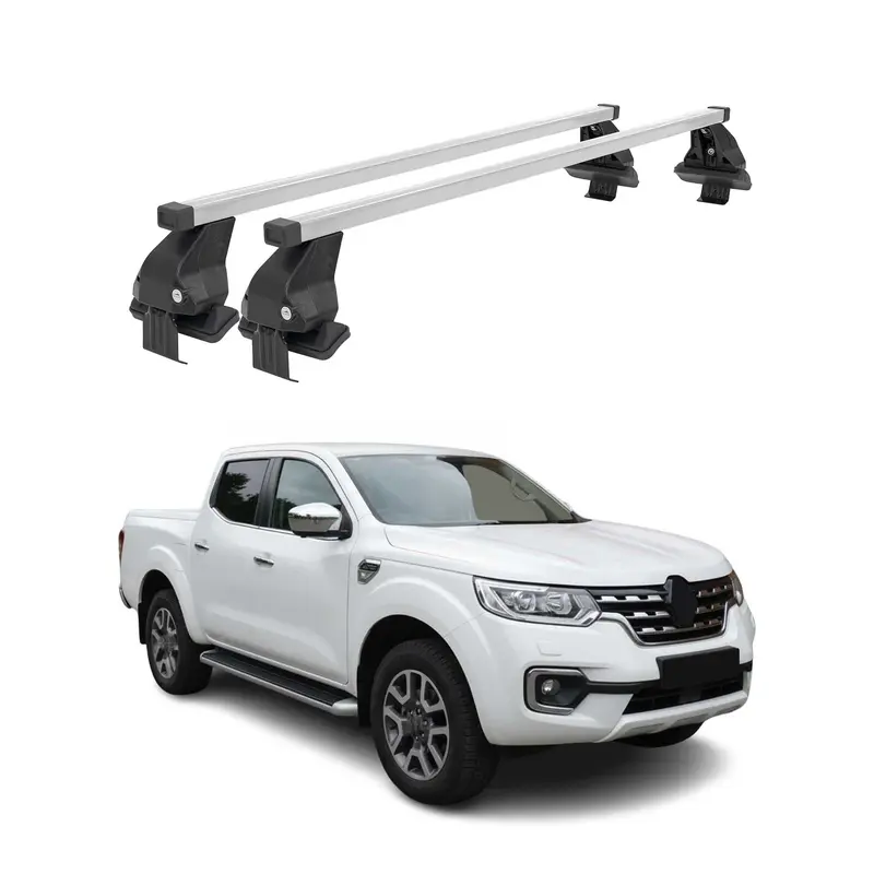 Barres de toit transversales pour Renault Alaskan 2017-2021 Acier Gris