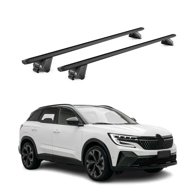 Barres de toit transversales pour Renault Austral 2022-2026 Alu Noir 2x ABE