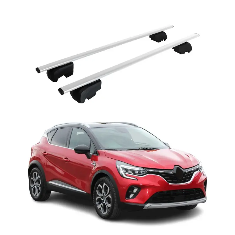 Barres de toit Transversales pour Renault Captur 2020-2023 Acier Argent ABE