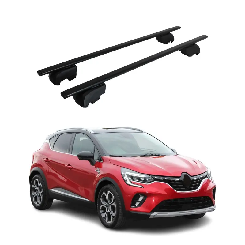 Barres de toit Transversales pour Renault Captur 2020-2023 Acier Noir ABE
