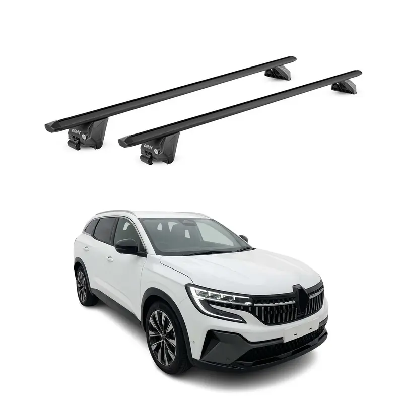Barres de toit transversales pour Renault Espace VI 2023-2026 Noir 2 pièces ABE
