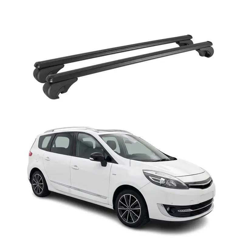 Barres de toit Transversales pour Renault Grand Scenic III 2009-2016 TÜV Noir 2x