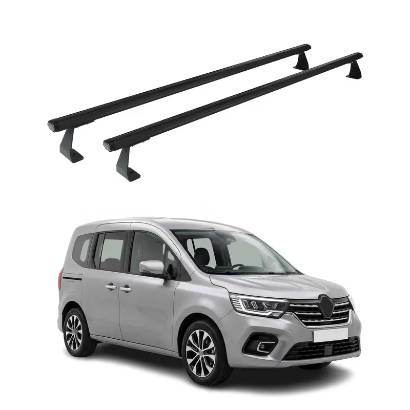 Barres de toit transversales pour Renault Kangoo III 2021-2026 Aluminium Noir 2x