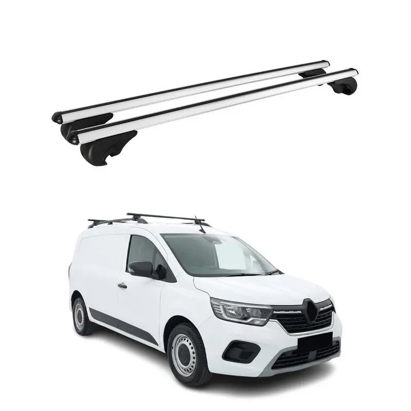 Barres de toit Transversales pour Renault Kangoo III 2021-2026 TÜV Alu Gris 2x