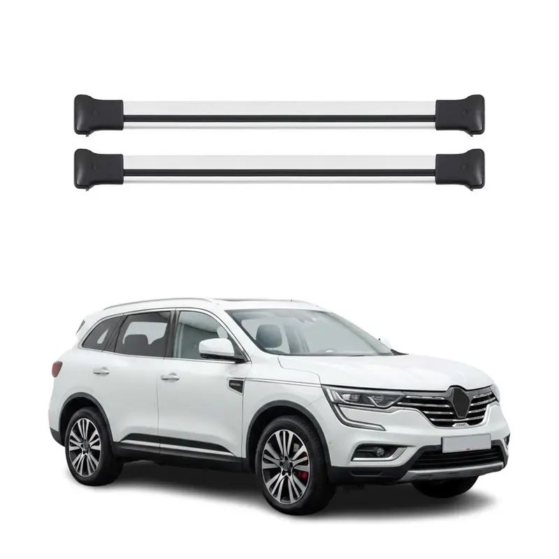 Barres De Toit Transversales pour Renault Koleos 2 (HC) 2016-2024 Aluminium Gris