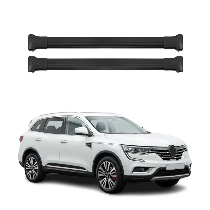 Barres De Toit Transversales pour Renault Koleos 2 (HC) 2016-2024 Noir Aluminium