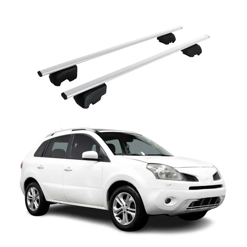 Barres de toit Transversales pour Renault Koleos I 2011-2015 Facelift Acier Gris