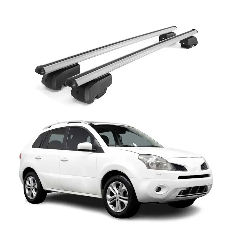 Barres de toit Transversales pour Renault Koleos I 2011-2015 Facelift Alu Gris