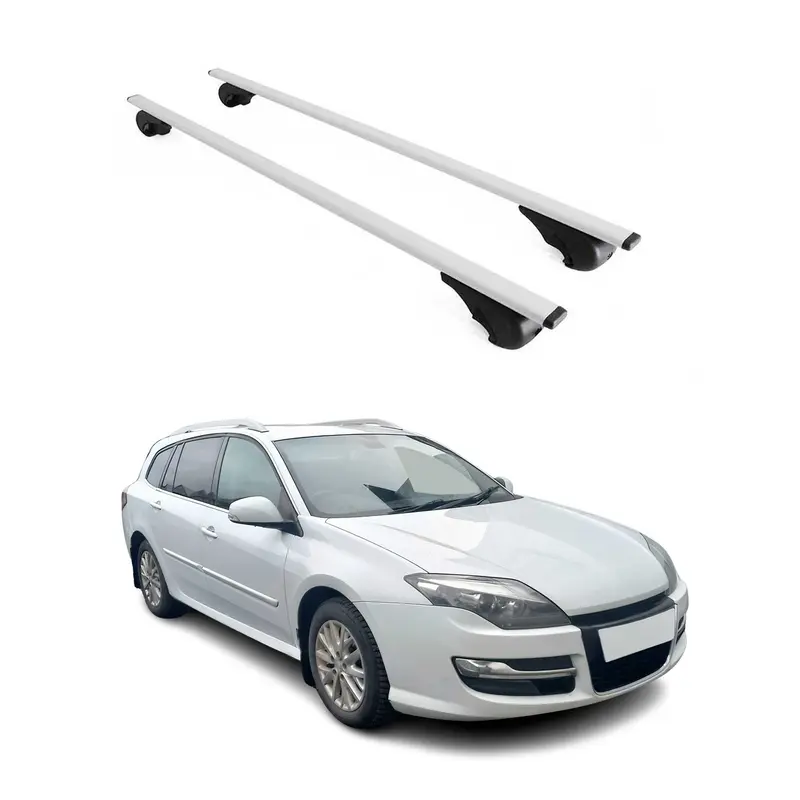 Barres de toit Transversales pour Renault Laguna 2007-2015 Acier Argent