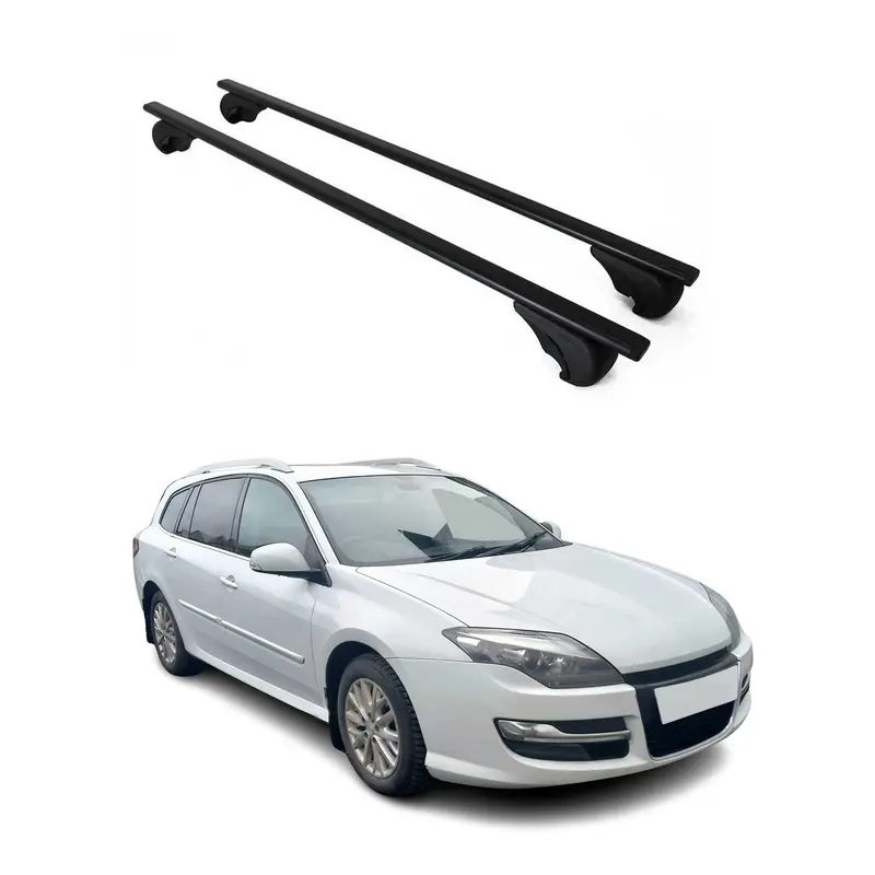 Barres de toit Transversales pour Renault Laguna 2007-2015 Acier Noir