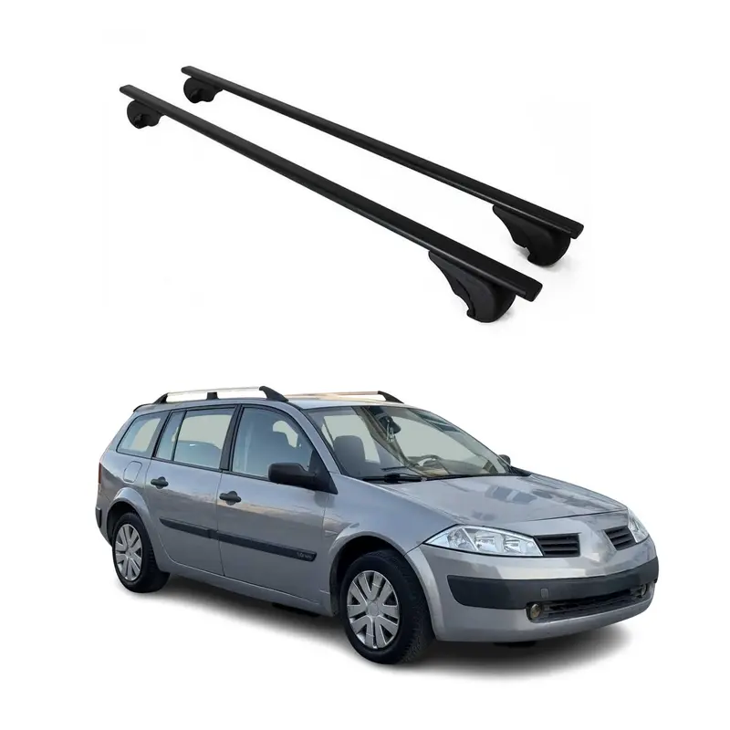 Barres de toit Transversales pour Renault Megane 2003-2009 Acier Noir