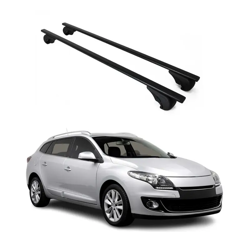 Barres de toit Transversales pour Renault Megane 2009-2016 Acier Noir