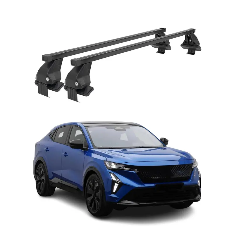 Barres de toit transversales pour Renault Rafale E-Tech 2024-2026 Acier Noir 2x