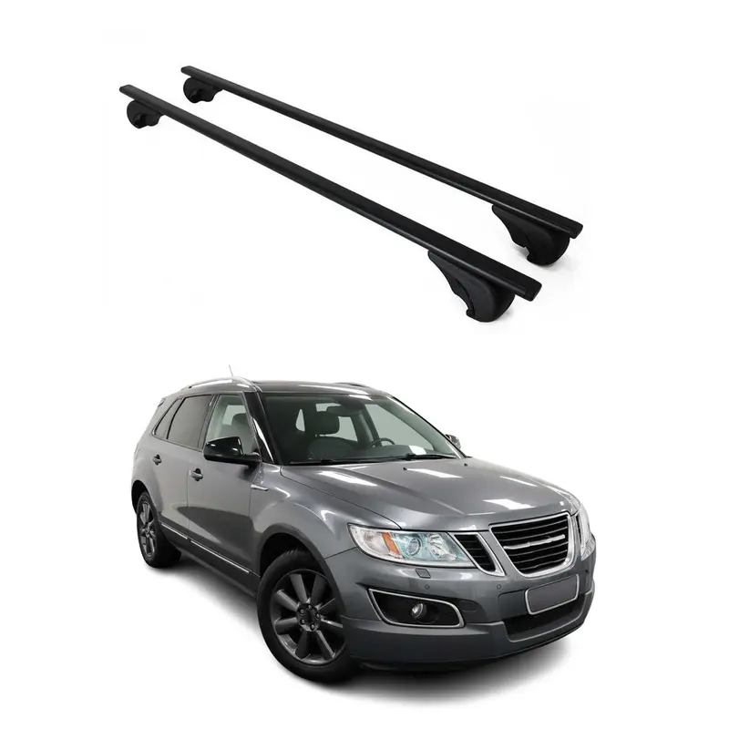 Barres de toit Transversales pour Saab 9-4X 2011-2012 Acier Noir