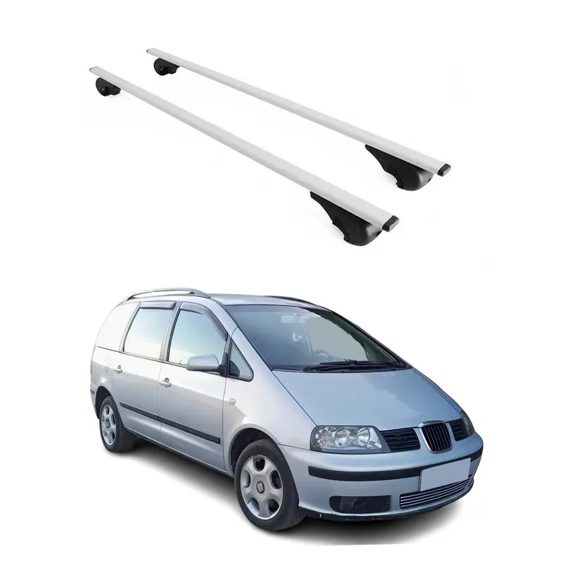 Barres de toit Transversales pour Seat Alhambra 1996-2010 Acier Argent
