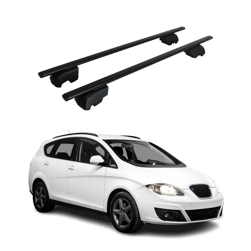 Barres de toit Transversales pour Seat Altea XL 2006-2015 Acier Noir ABE