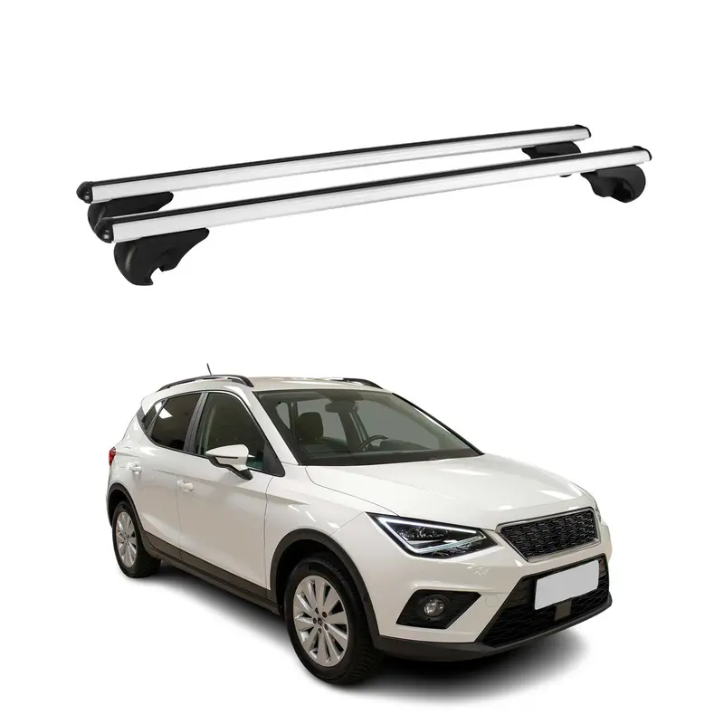 Barres de toit Transversales pour Seat Arona 2017-2026 Aluminium Argent