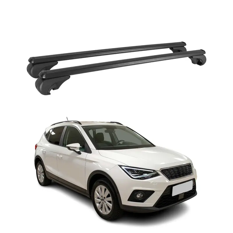 Barres de toit Transversales pour Seat Arona 2017-2026 Aluminium Noir