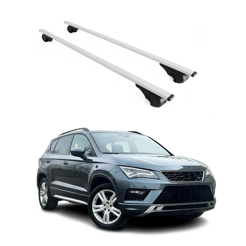 Barres de toit Transversales pour Seat Ateca 2016-2026 Acier Argent