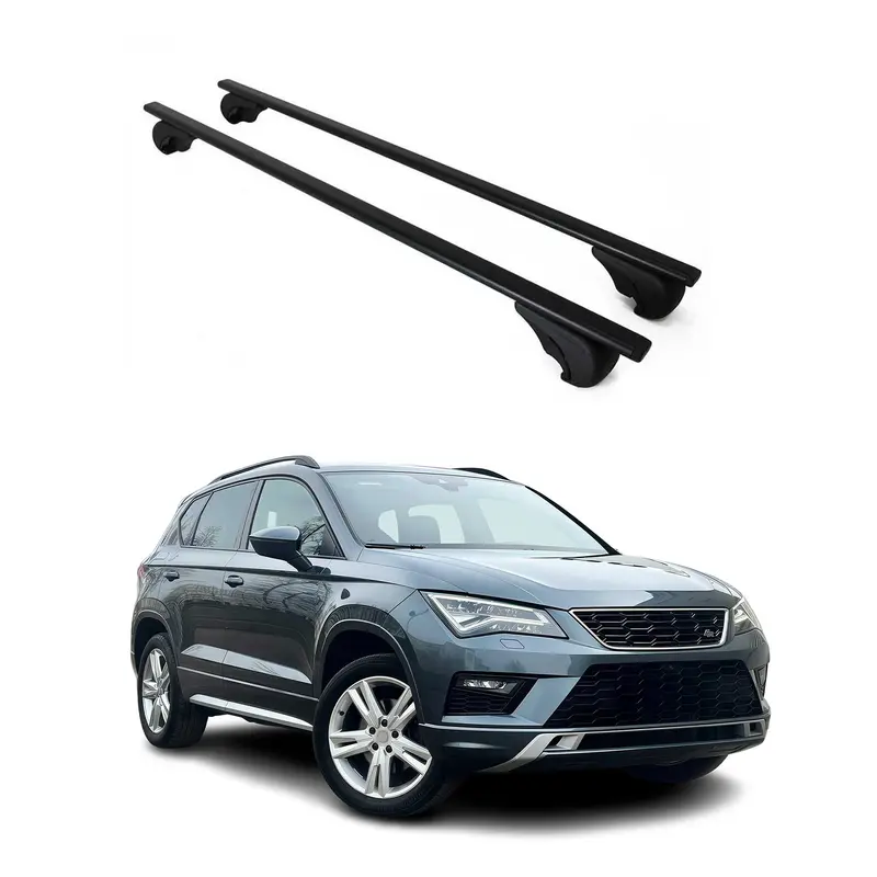 Barres de toit Transversales pour Seat Ateca 2016-2026 Acier Noir