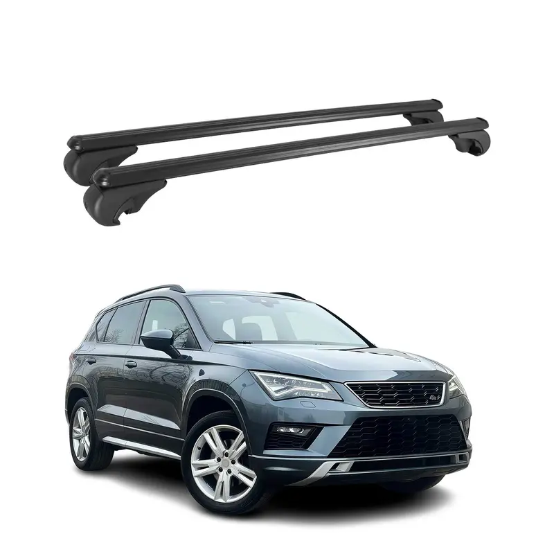 Barres de toit Transversales pour Seat Ateca 2016-2026 Aluminium Noir