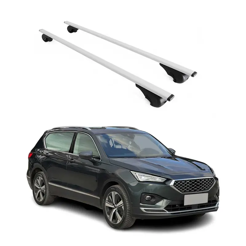 Barres de toit Transversales pour Seat Tarraco 2018-2024 Acier Argent