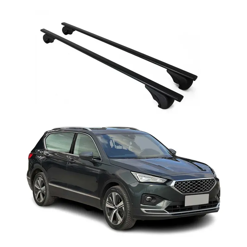 Barres de toit Transversales pour Seat Tarraco 2018-2024 Acier Noir