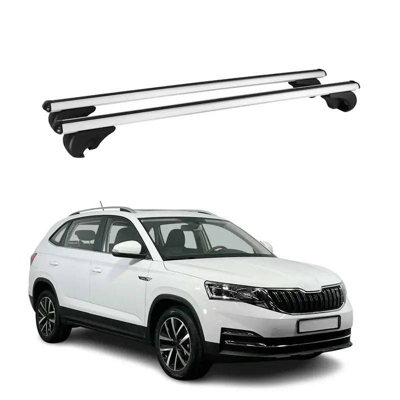 Barres de toit Transversales pour Skoda Kamiq 2019-2026 Aluminium Argent