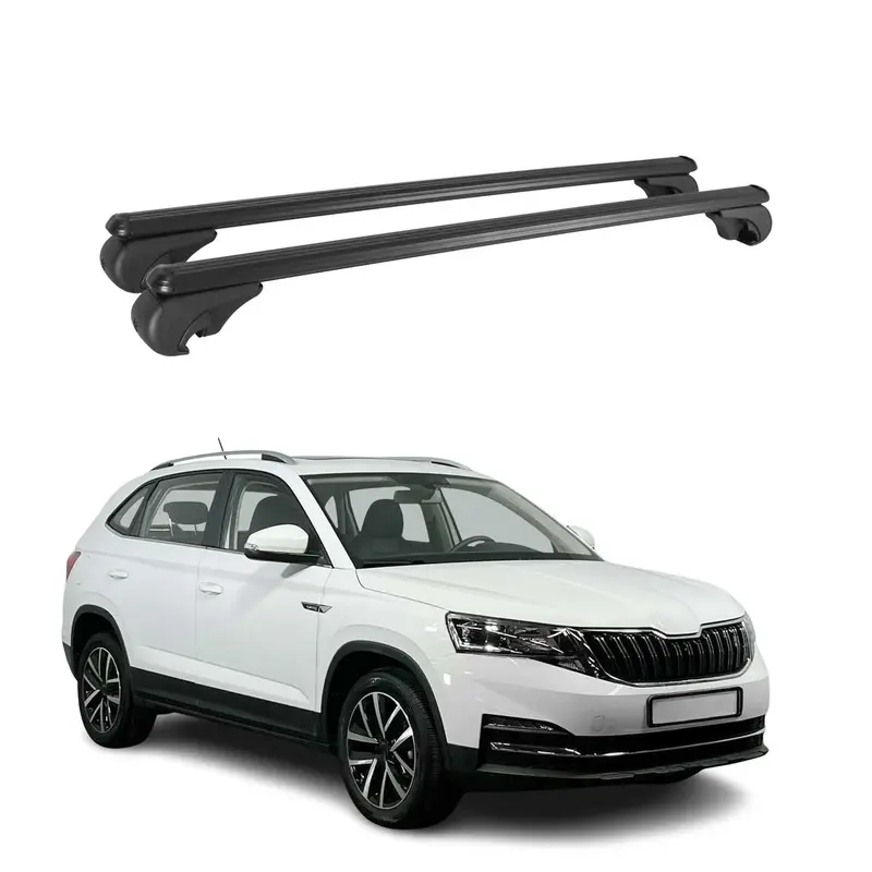 Barres de toit Transversales pour Skoda Kamiq 2019-2026 Aluminium Noir